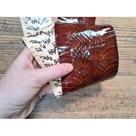 Lot de 2 peaux de cuir de serpent - D - Cuir en Stock