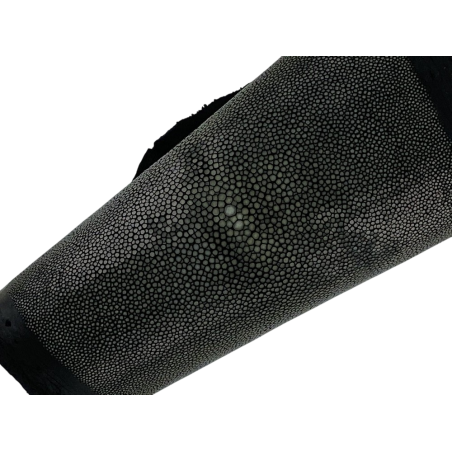 Peau de cuir de galuchat véritable exotique - Gris anthracite