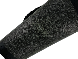 Peau de cuir de galuchat véritable exotique - Gris anthracite