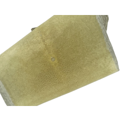 Peau de cuir de galuchat véritable exotique - Beige - Cuir en Stock