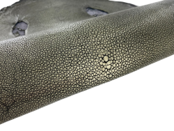 Peau de cuir de galuchat véritable - Bronze - Cuir en Stock