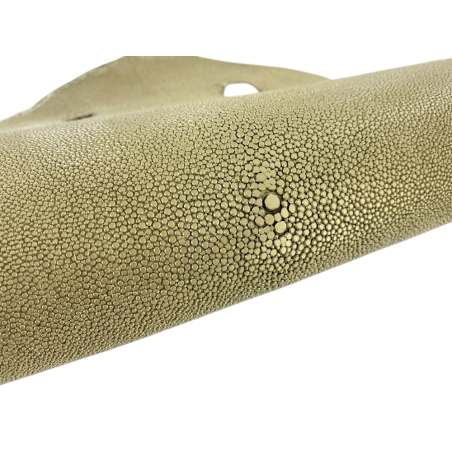 Peau de cuir de galuchat véritable polie - Doré pailleté or