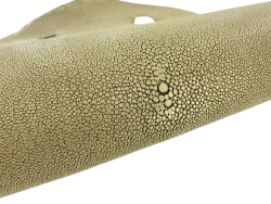 Peau de cuir de galuchat véritable polie - Doré pailleté or