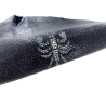 Peau de cuir de galuchat véritable - Noir scorpion - Cuir en Stock