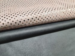 Lot de 2 peaux uniques - Cuir d'agneau et de chèvre -K- Cuir en Stock