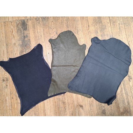 Lot de 3 peaux de cuir stretch - Cuir en Stock