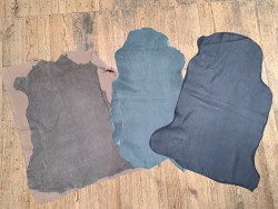Lot de 3 peaux de cuir stretch - Cuir en Stock