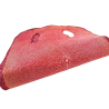 Peau de galuchat - perle centrale - cuir exotique - framboise - Cuir en Stock