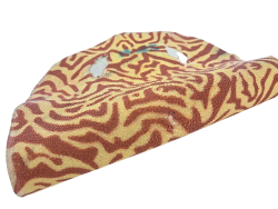 Peau de galuchat - perle centrale - cuir exotique - zèbre - Cuir en stock