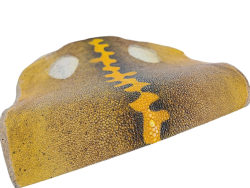 Peau de galuchat - perle centrale - cuir exotique - salamandre jaune  - Cuir en Stock