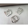 LOT de 3 boucles de ceinture - H - Nickelé - 20mm / 25mm / 30mm