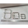 LOT de 3 boucles de ceinture - i - Nickelé -  25mm / 40mm / 60mm