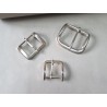 LOT de 3 boucles de ceinture - J - Nickelé - 25mm / 30mm / 40mm