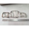 LOT de 3 boucles de ceinture - J - Nickelé - 25mm / 30mm / 40mm