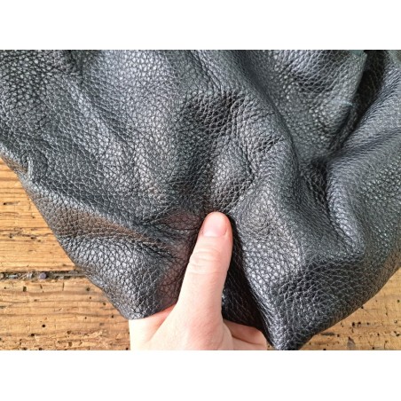 Chutes de morceaux de cuir de cerf - noir - bijoux - accessoires - maroquinerie - cuir en stock
