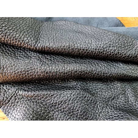 Chutes de morceaux de cuir de cerf - noir - bijoux - accessoires - maroquinerie - Cuir en Stock