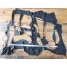 Chutes de morceaux de cuir de cerf - noir - bijoux - accessoires - maroquinerie - Cuir en stock