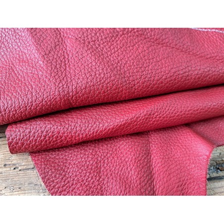 Chutes de morceaux de cuir de cerf - Rouge - Cuir en Stock