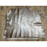 Croûte de cuir de vache tannage végétal cirée – ARGENT - Cuir en Stock