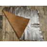 Croûte de cuir de vache tannage végétal cirée – ARGENT - Cuir en Stock