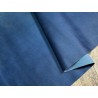 Croûte de cuir de vache tannage végétal cirée – BLEU OCEAN - Cuir en Stock