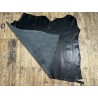 Croûte de cuir de vache tannage végétal cirée – NOIR - Cuir en Stock