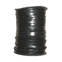 Lanière de cuir - 5mm - Noir - Cuirenstock