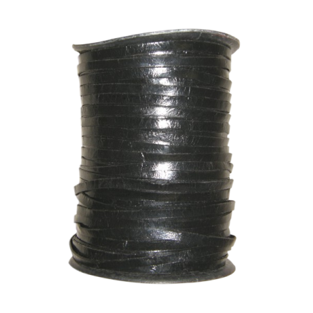 Lanière de cuir - 5mm - Noir - Cuirenstock