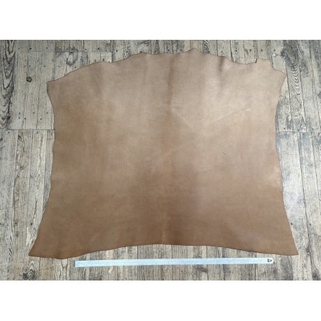 Croûte de cuir de vache tannage végétal cirée – Liège naturel - Cuir en Stock