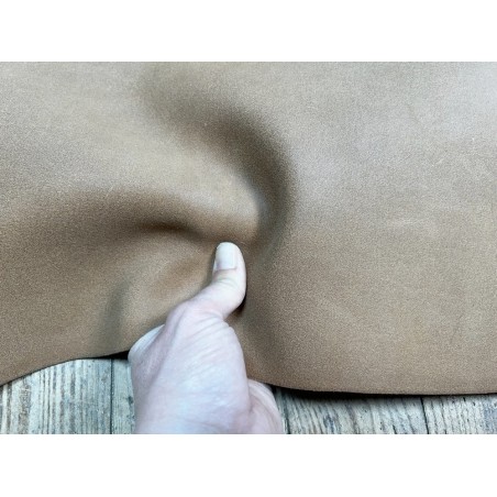 Croûte de cuir de vache tannage végétal cirée – Liège naturel - Cuir en Stock