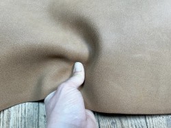 Croûte de cuir de vache tannage végétal cirée – Liège naturel - Cuir en Stock