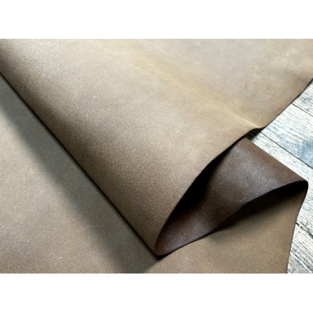 Croûte de cuir de vache tannage végétal cirée – Liège naturel - Cuir en Stock