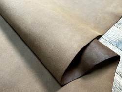 Croûte de cuir de vache tannage végétal cirée – Liège naturel - Cuir en Stock