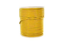 Lacet de cuir rond - Jaune - accessoire ou bijou - Cuir en Stock