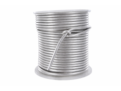 Lacet de cuir rond - Argent - accessoire ou bijou - Cuir en Stock