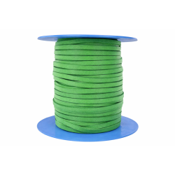 Lacet en cuir carré - 3.5mm - Vert - Cuir en Stock
