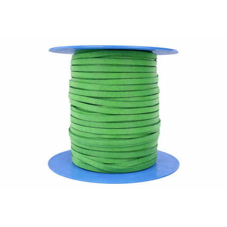 Lacet en cuir carré - 3.5mm - Vert - Cuir en Stock