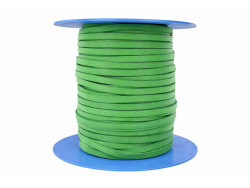 Lacet en cuir carré - 3.5mm - Vert - Cuir en Stock