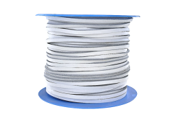 Lacet en cuir carré - 3.5mm - Blanc - Cuirenstock