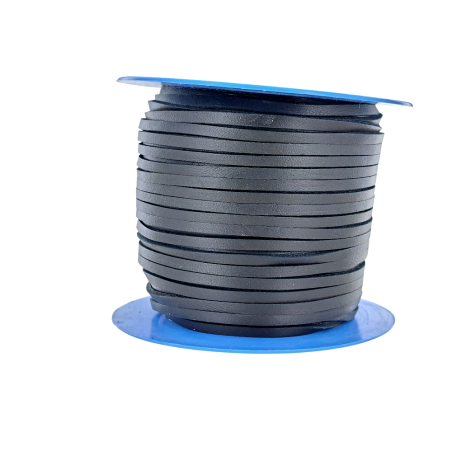 Lacé de cuir carré - 3.5mm - Noir - Cuirenstock