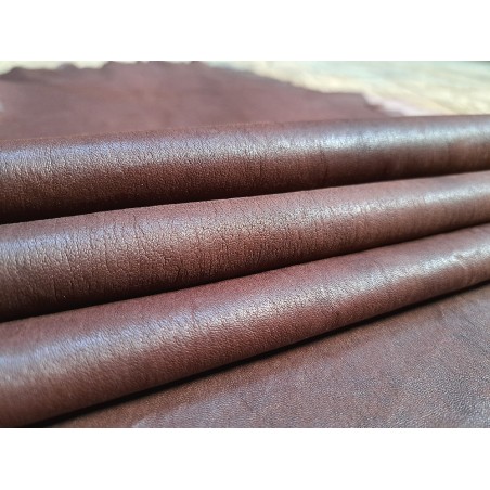 Lot de 3 peaux de cuir stretch identiques - Cacao