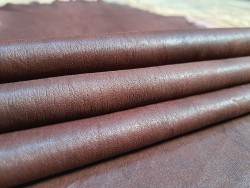 Lot de 3 peaux de cuir stretch identiques - Cacao