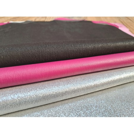 Lot de 3 peaux de cuir stretch - Cuir en Stock