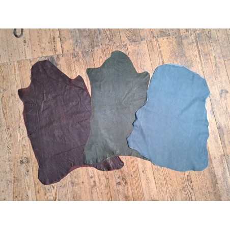 Lot de 3 peaux de cuir stretch - Cuir en Stock