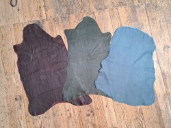 Lot de 3 peaux de cuir stretch - Cuir en Stock