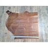 Demi-peau de cuir de vachette pullup ciré - Brun - C
