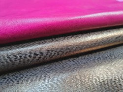 Lot de 2 peaux de cuir d'agneau et de chèvre - Bonnes affaires