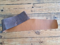 Bande de collet tannage végétal - Brun - Cuir en Stock