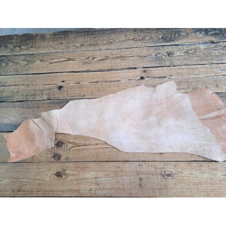 Morceau de cuir de collet de vache végétal - Naturel - Cuir en Stock
