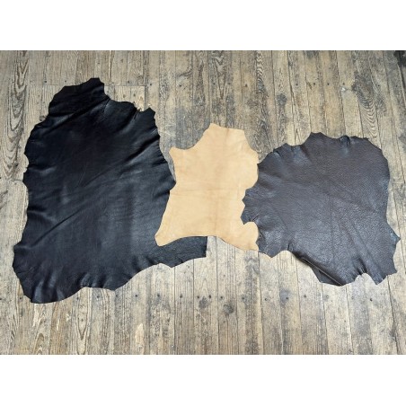 Lot mystère de 3 peaux de cuir – Camaïeu au choix - Cuir en Stock